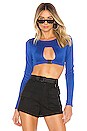 view 1 of 4 TOP AVEC BOUCLE DEVANT LIA in Cobalt Blue