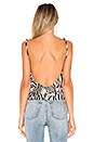 view 3 of 4 Leilani Split Side Tank Top in Zebra
