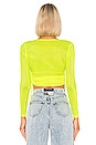 view 3 of 4 TOP EN MESH TRANSPARENT TOMSEN in Neon Yellow