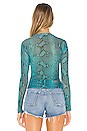 view 3 of 4 TOP MAILLE FILET SHAUNA in Blue Snake