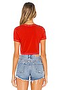 view 3 of 4 T-SHIRT CROPPED ALYSSA in Red & White
