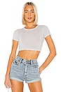 view 1 of 5 TOP CROPPED RONNY in Silver Metallic