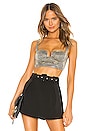 view 1 of 5 Kida Cropped Bustier Top in Gold