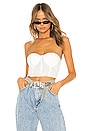 view 1 of 4 Lilly Lace Bustier Top in White