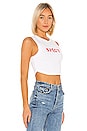 view 2 of 4 Dulce Cropped Tee in White & Red