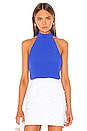 view 1 of 4 Scarlett High Neck Top in Cobalt