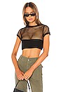 view 1 of 4 TOP MAILLE FILET SELMA in Black