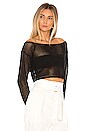 view 2 of 4 Abby Crochet Crop Top in Black