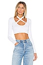view 1 of 4 TOP MANCHES LONGUES NICO in White