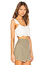 view 2 of 4 Monroe Ruffle Crop Top in White Eyelet