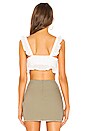 view 3 of 4 Monroe Ruffle Crop Top in White Eyelet