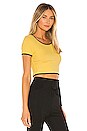 view 2 of 4 TOP CROPPED JOLIE in Yellow & Black