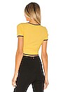 view 3 of 4 TOP CROPPED JOLIE in Yellow & Black