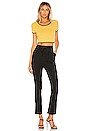 view 4 of 4 TOP CROPPED JOLIE in Yellow & Black