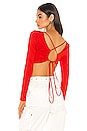 view 1 of 5 Tierra Lace Back Top in Red