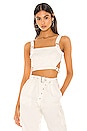view 1 of 4 Shanti Buckle Crop Top in White