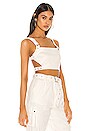 view 2 of 4 Shanti Buckle Crop Top in White