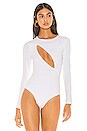 view 2 of 5 Mona Cut Out Bodysuit in White