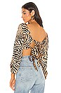 view 1 of 4 TOP AVEC LIEN À NOUER AU DOS DARIA in Animal Print
