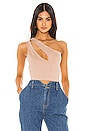 view 1 of 4 TOP CROPPED ASYMÉTRIQUE NAVA in Nude