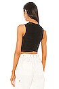 view 3 of 4 TOP CROPPED NOURA in Black