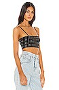 view 2 of 5 Marielle Rhinestone Crop Top in Black