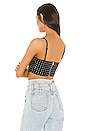 view 3 of 5 Marielle Rhinestone Crop Top in Black