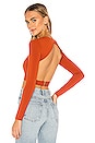 view 1 of 4 Cassidy Open Back Top in Rust