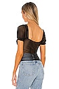 view 3 of 4 TOP VOLANTÉ EN MESH PAMELA in Black