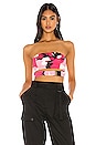 view 1 of 4 Jayda Buckle Crop Top in Pink Camo