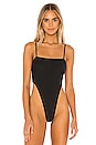 view 2 of 5 Justina High Cut Bodysuit in Black