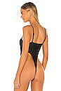 view 4 of 5 Justina High Cut Bodysuit in Black