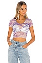 view 1 of 4 TOP CROPPED YUNA in Purple Multi