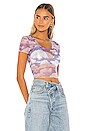 view 2 of 4 TOP CROPPED YUNA in Purple Multi