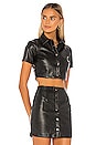 view 2 of 4 Dolores Faux Leather Top in Black