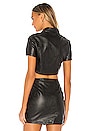 view 3 of 4 Dolores Faux Leather Top in Black