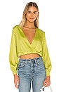 view 1 of 4 TOP DRAPÉ ABIGAIL in Lime