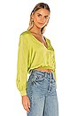 view 2 of 4 TOP DRAPÉ ABIGAIL in Lime