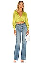 view 4 of 4 TOP DRAPÉ ABIGAIL in Lime