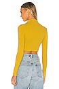 view 3 of 4 Kamyla Half Zip Crop Top in Mustard