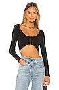 view 1 of 4 TOP CROPPED MASEY in Black