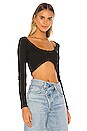 view 2 of 4 TOP CROPPED MASEY in Black