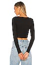view 3 of 4 TOP CROPPED MASEY in Black