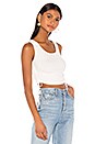 view 2 of 4 Gwen Ruched Tank Top in White