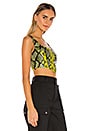view 2 of 4 Gabrielle Crop Top in Lime Snake