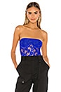 view 1 of 5 Nikitta Strapless Lace Bodysuit in Electric Blue