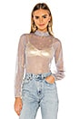 view 1 of 5 TOP TRANSPARENT JANICE in Grey Metallic