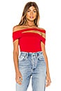 view 1 of 5 BODY ASYMÉTRIQUE LINDA in Red