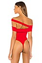 view 4 of 5 BODY ASYMÉTRIQUE LINDA in Red