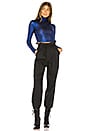 view 4 of 4 Amaya Turtleneck Crop Top in Blue Metallic